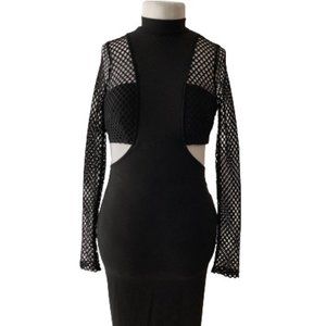 L'ATISTE Black mesh dress